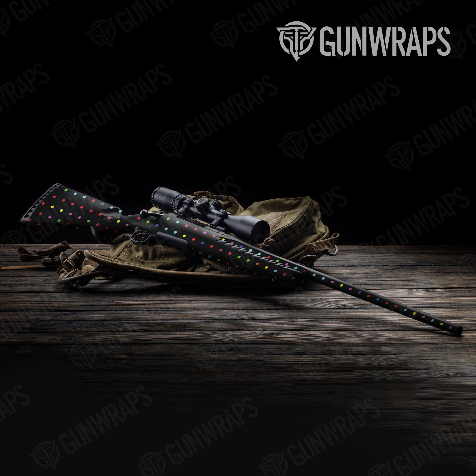 Rifle Dotted Multicolor Gun Skin Pattern