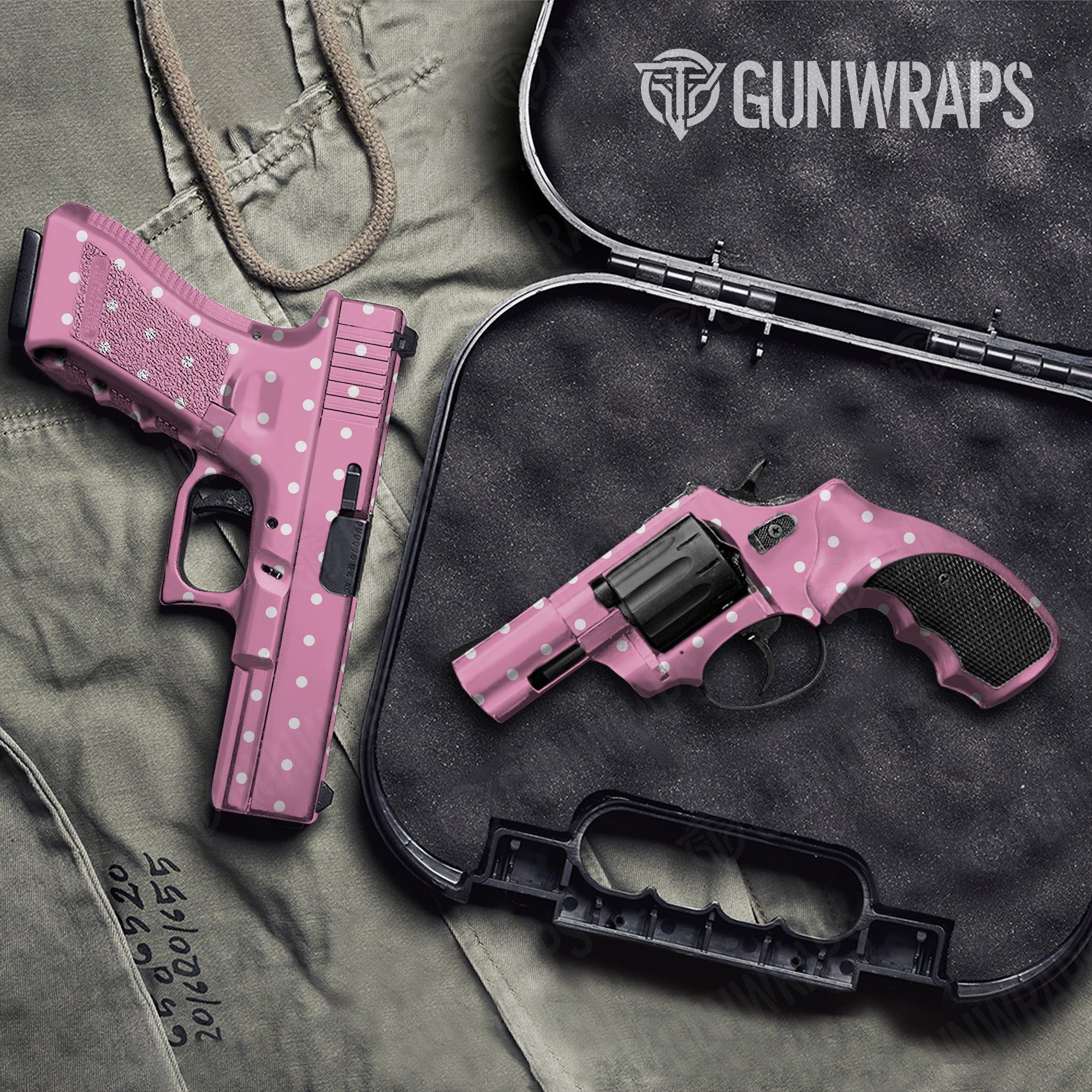 Pistol & Revolver Dotted Pink Gun Skin Pattern