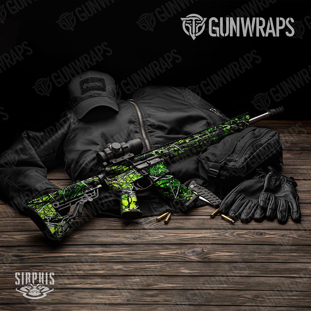AR 15 Sirphis Toxic Camo Gun Skin Vinyl Wrap