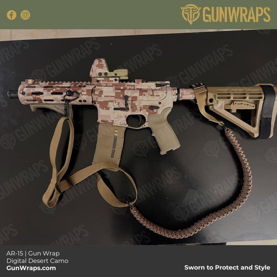 AR 15 digital desert camo skin