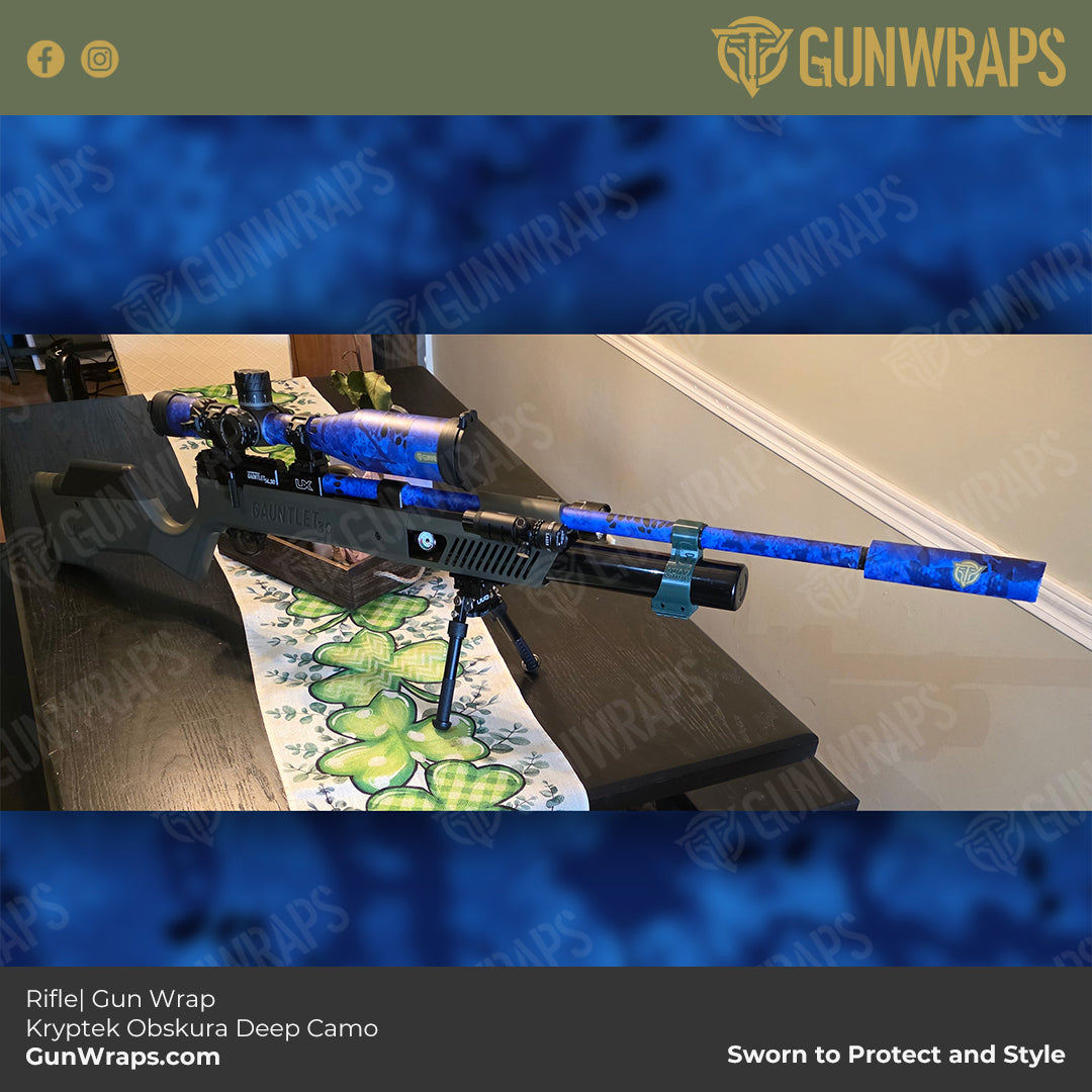 blue kryptek camo rifle wrap
