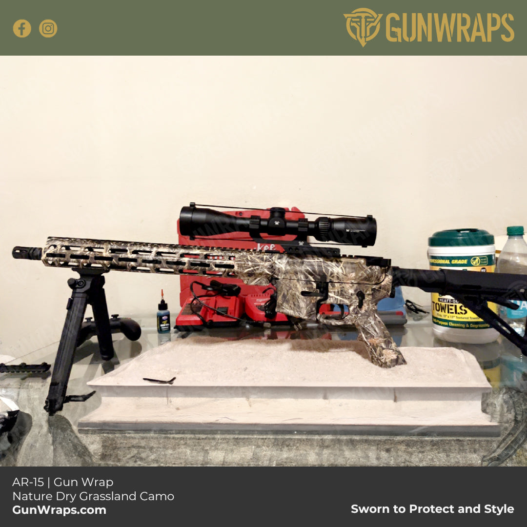 AR 15 Nature Dry Grassland Skin