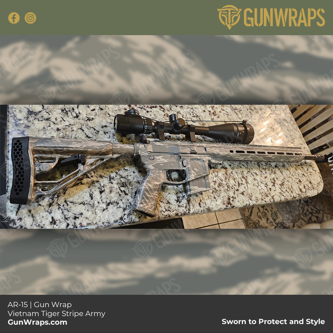 vietnam tiger stripe ar15 wrap