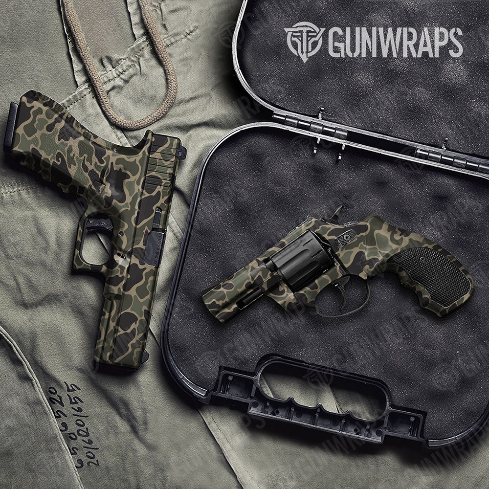 Old School Duck Militant Green Gun Skin Vinyl Wrap