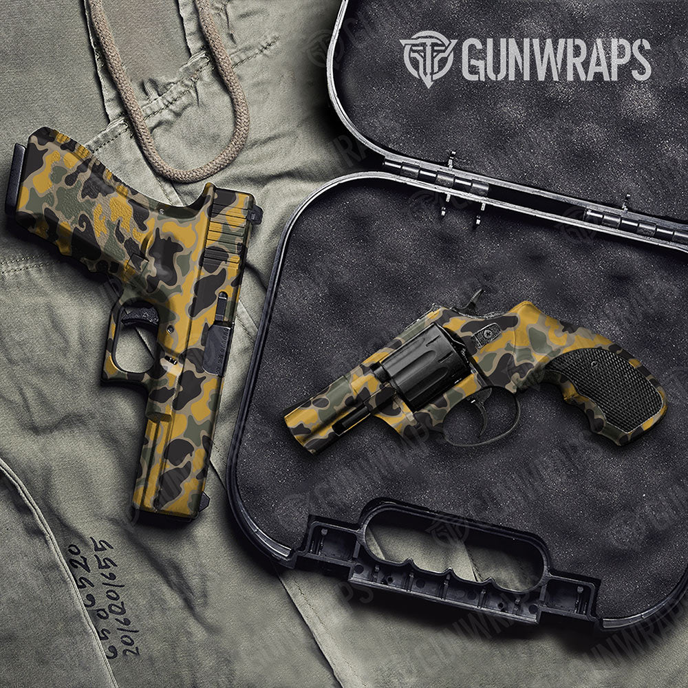 Old School Duck Militant Yellow Gun Skin Vinyl Wrap