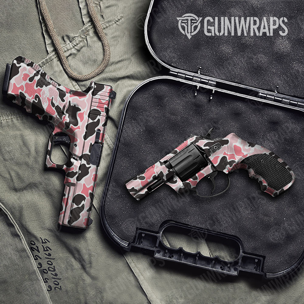 Old School Duck Pink Gun Skin Vinyl Wrap