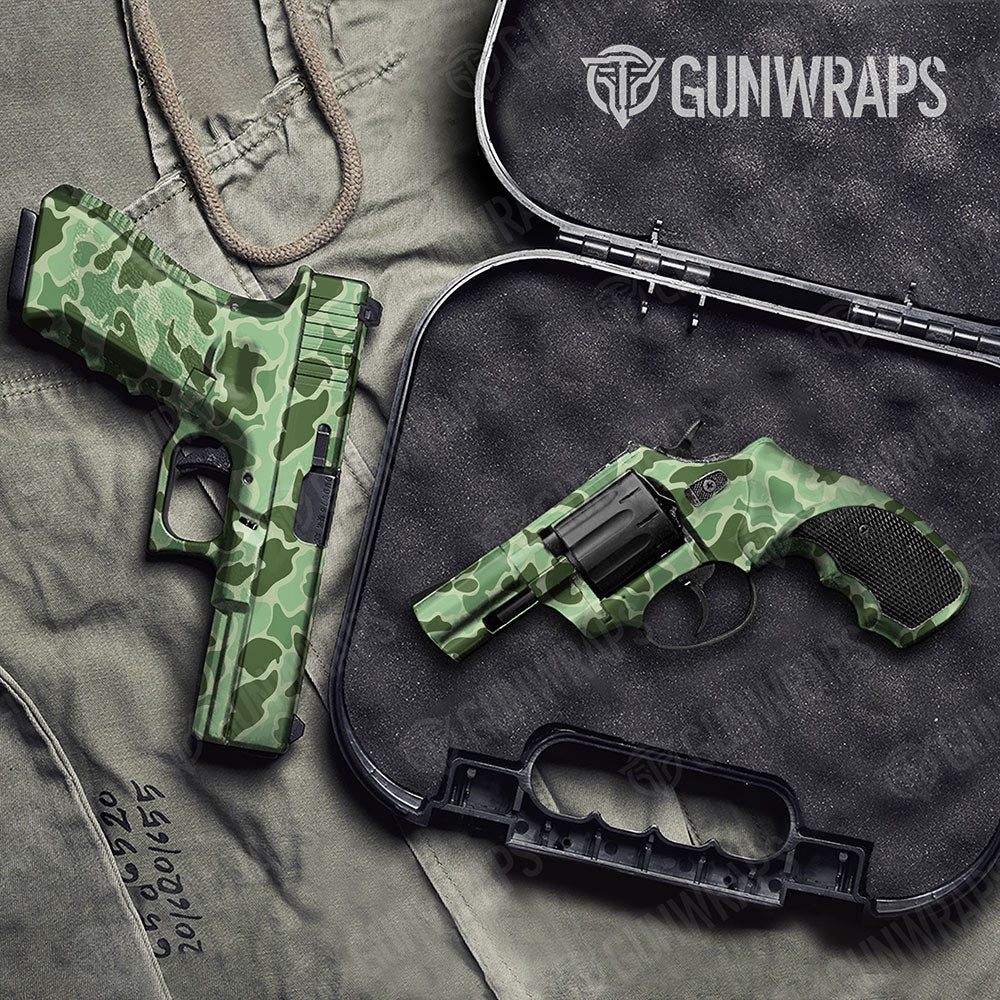 Old School Duck Pistachio Gun Skin Vinyl Wrap