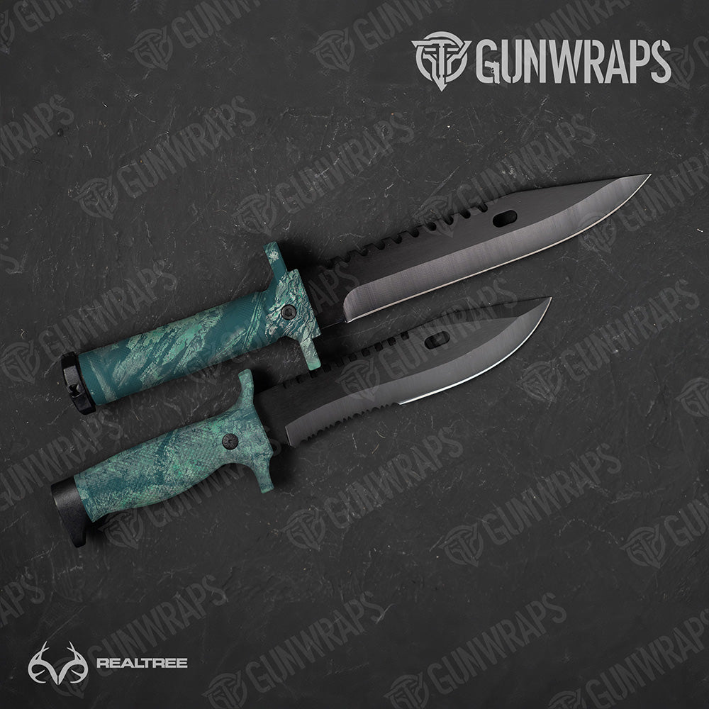 Knife Realtree Aspect Sea Foam Camo Gear Skin Vinyl Wrap