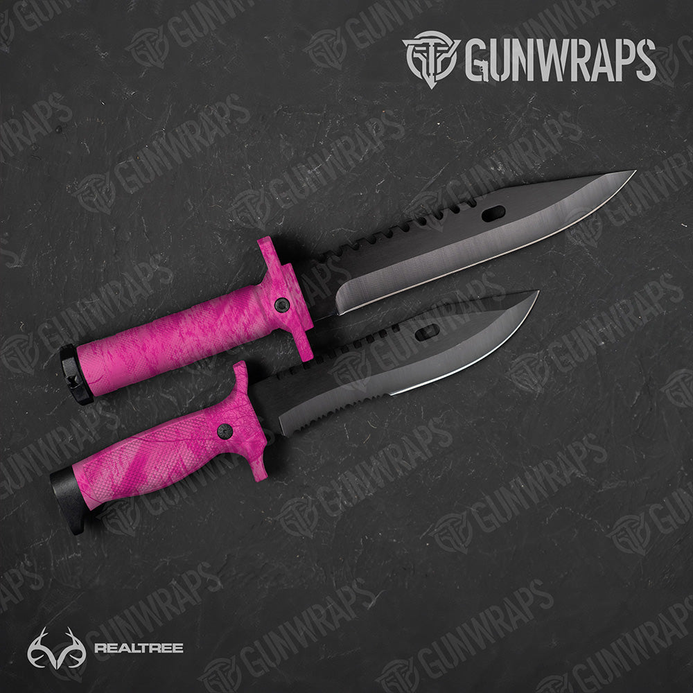 Knife Realtree Fishing Magenta Camo Gear Skin Vinyl Wrap