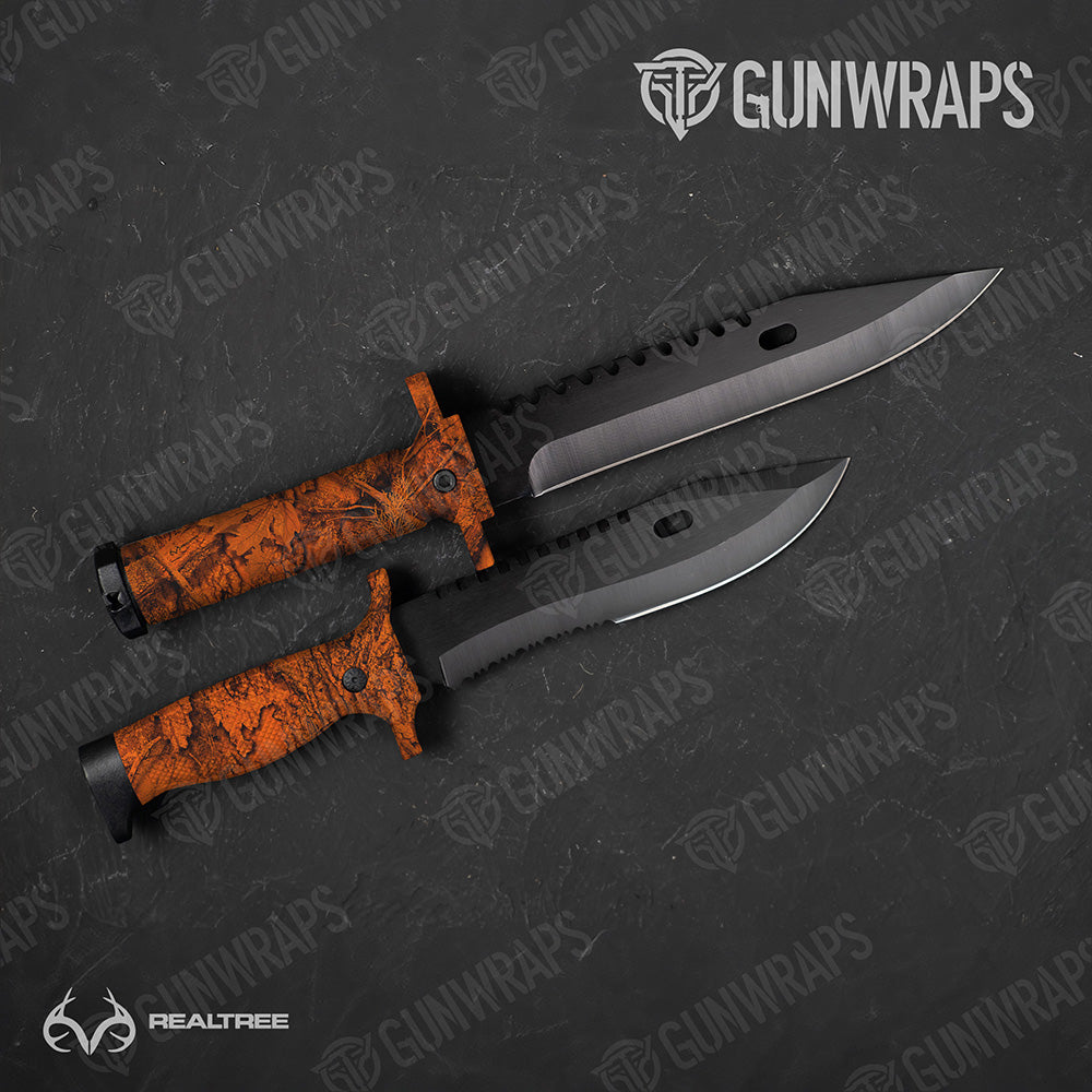 Knife Realtree APX Blaze Camo Gear Skin Vinyl Wrap