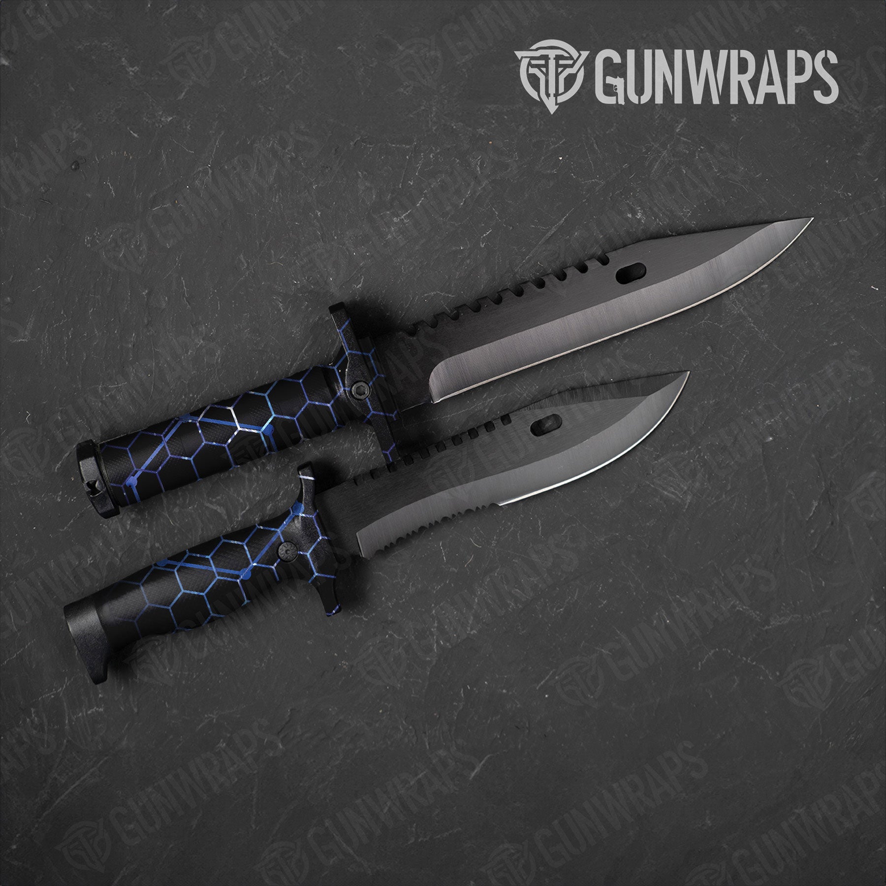Vivid Hex Blue Gun Skin Vinyl Wrap