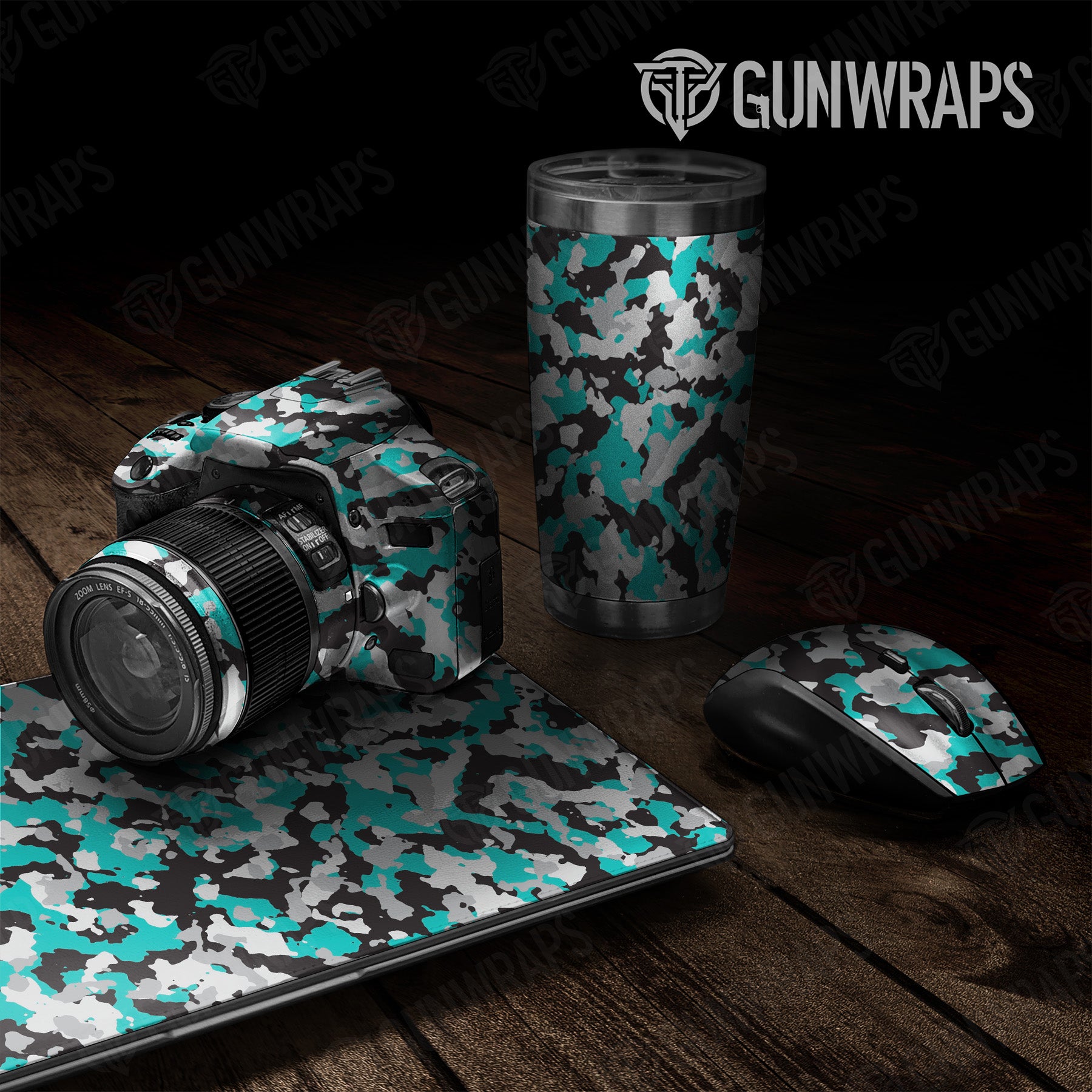 Cumulus Tiffany Blue Tiger Camo Universal Sheet