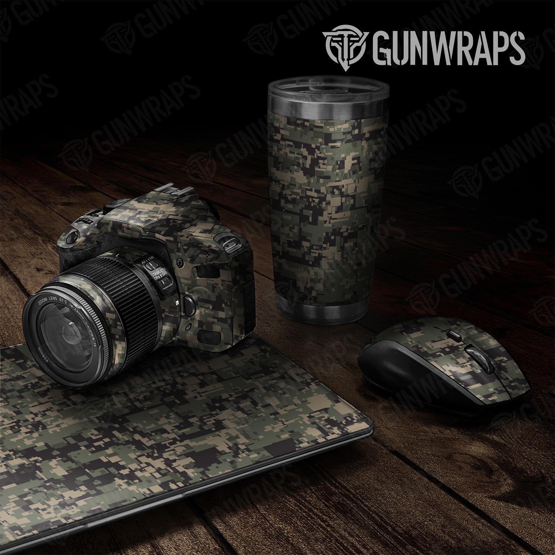 Digital Militant Green Camo Universal Sheet