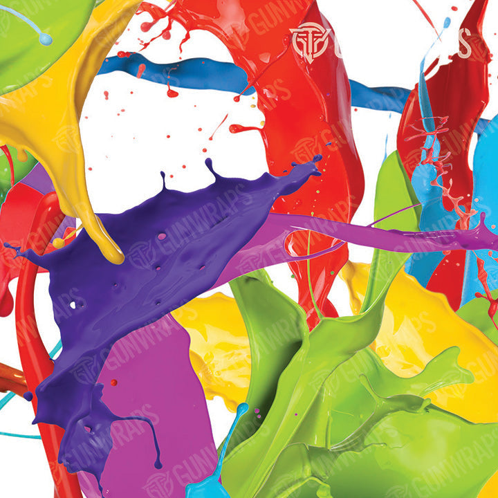 Universal Sheet Paint Splatter White Gun Skin Pattern