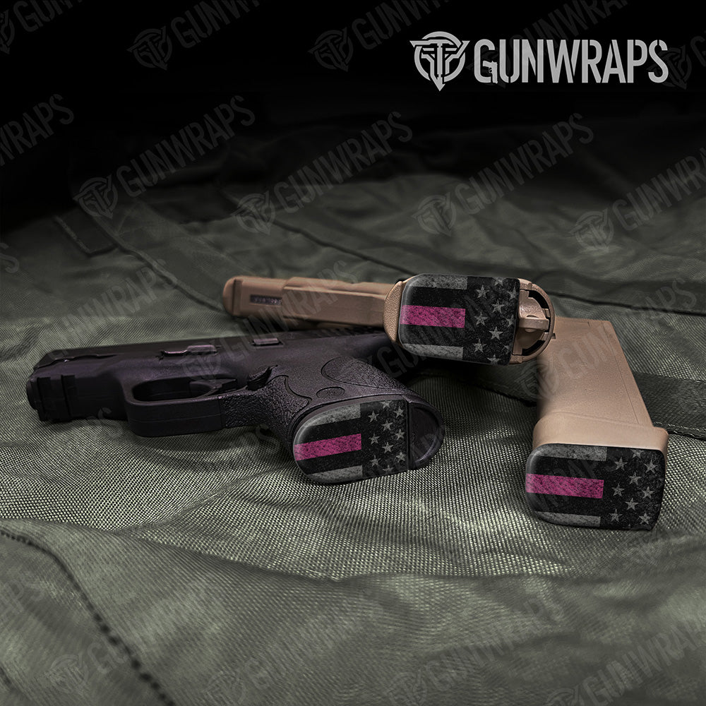 Patriotic Pink Flag Gun Skin Vinyl Wrap