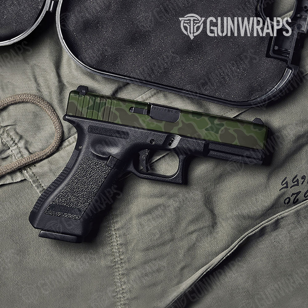 Old School Duck Army Dark Green Gun Skin Vinyl Wrap