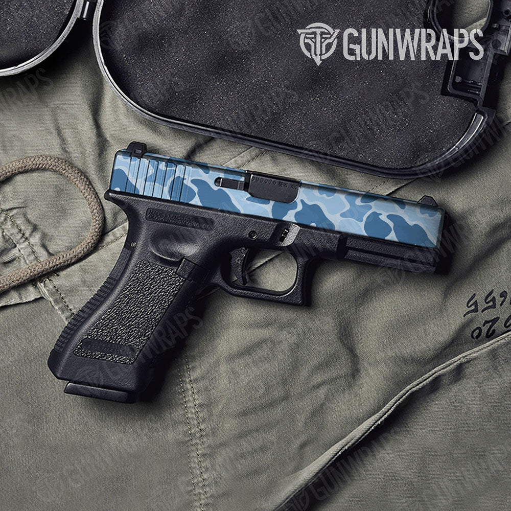 Old School Duck Cool Blue Gun Skin Vinyl Wrap