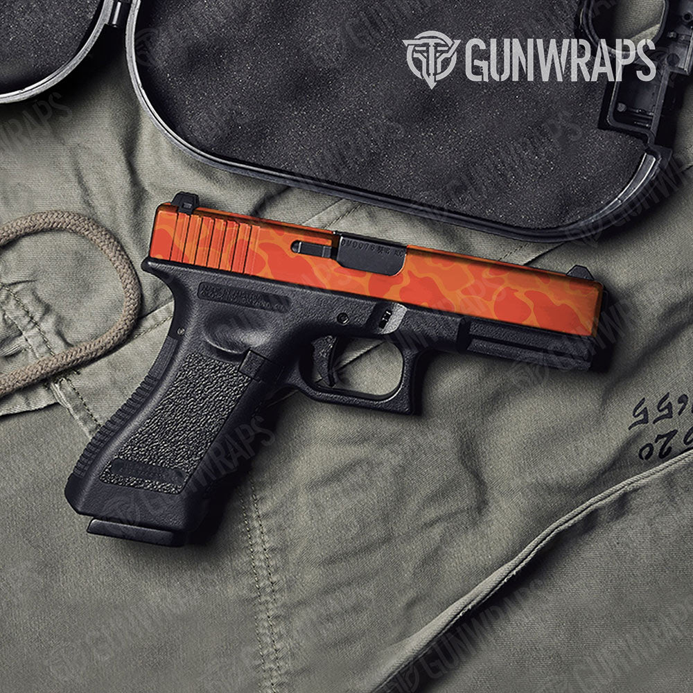 Old School Duck Elite Orange Gun Skin Vinyl Wrap