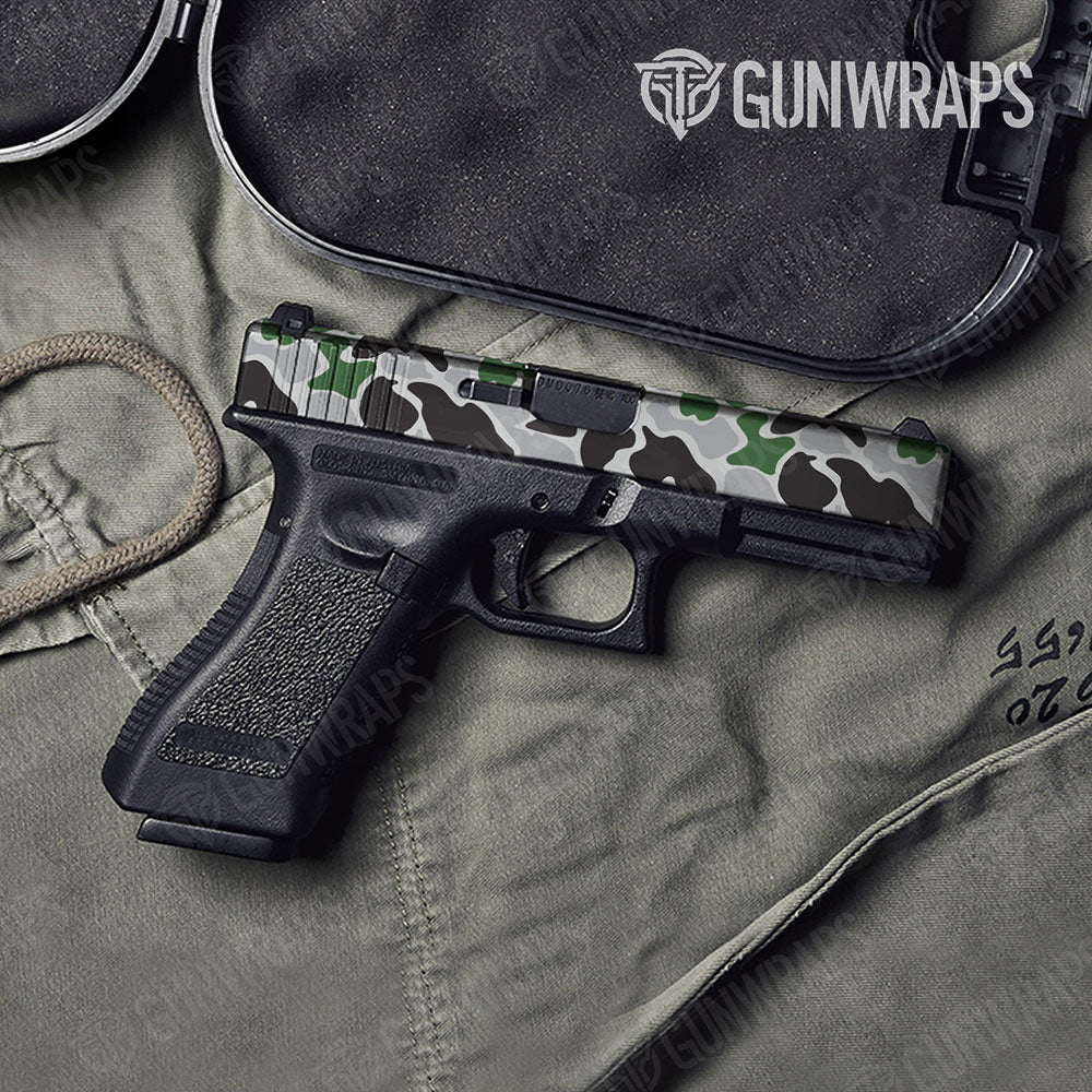 Old School Duck Green Tiger Gun Skin Vinyl Wrap