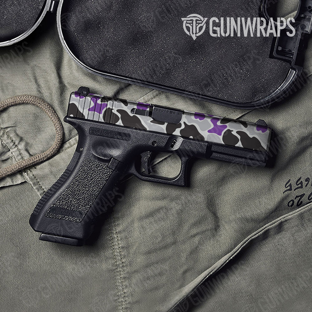 Old School Duck Purple Tiger Gun Skin Vinyl Wrap