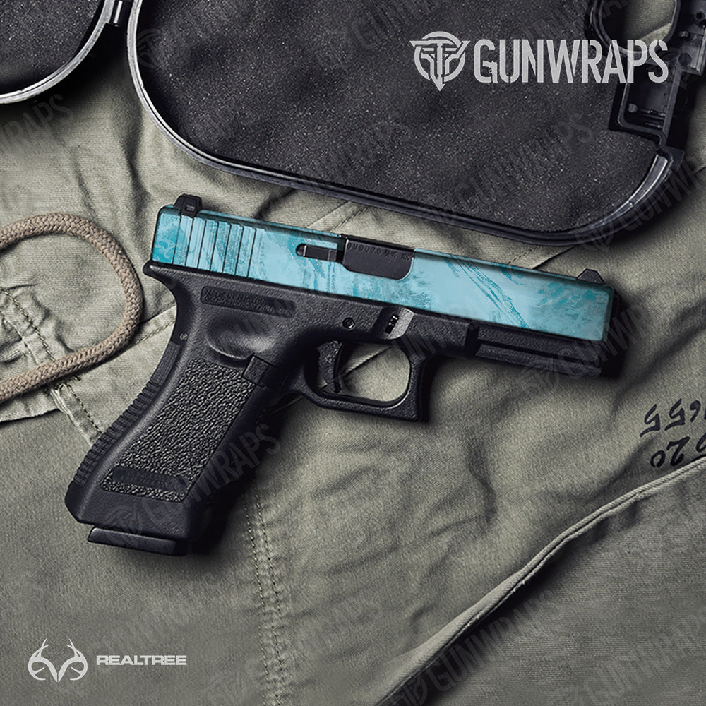 Pistol Slide Realtree Aspect Sea Blue Camo Gun Skin Vinyl Wrap
