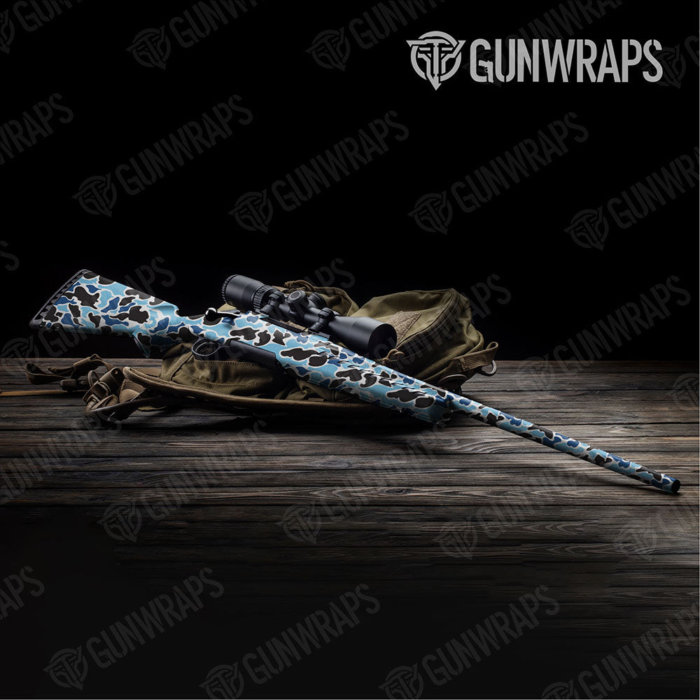 Old School Duck Baby Blue Gun Skin Vinyl Wrap