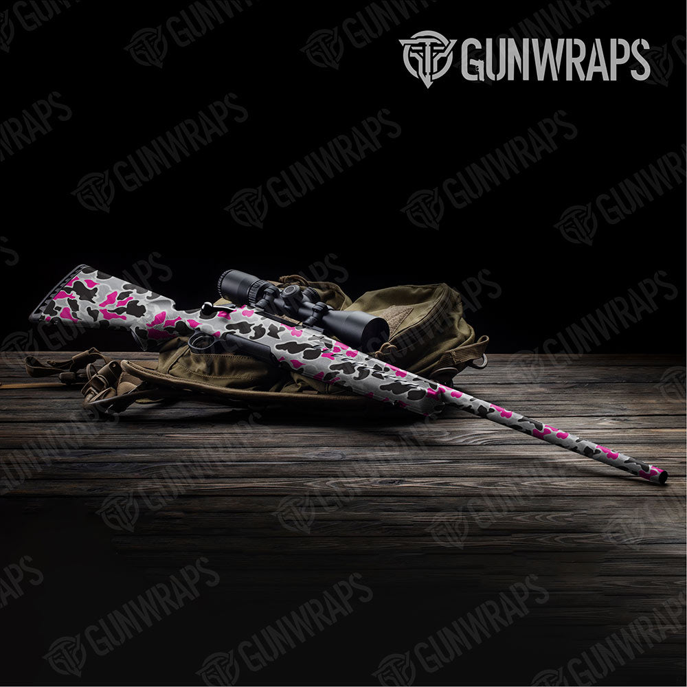 Old School Duck Magenta Tiger Gun Skin Vinyl Wrap