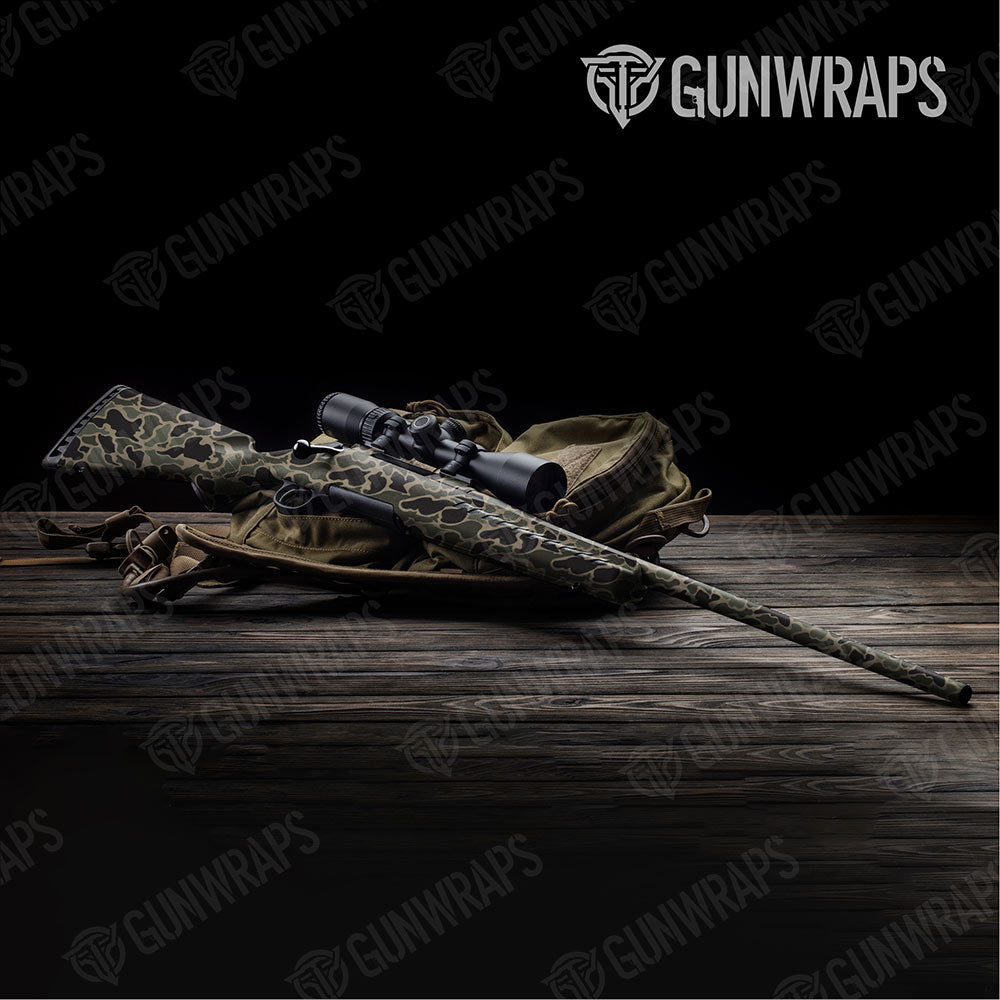 Old School Duck Militant Green Gun Skin Vinyl Wrap