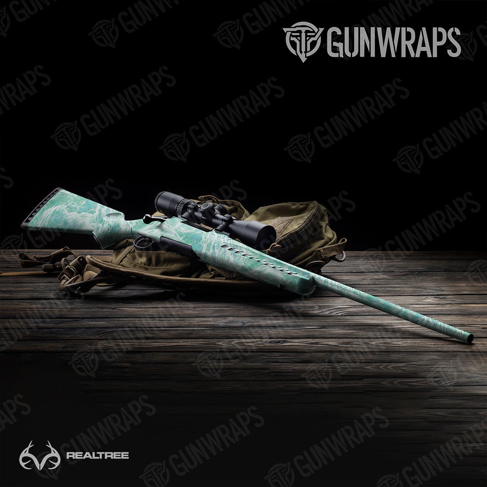 Rifle Realtree Aspect Teal Waters Camo Gun Skin Vinyl Wrap