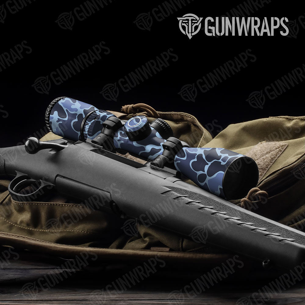 Old School Duck Blue Urban Night Gun Skin Vinyl Wrap