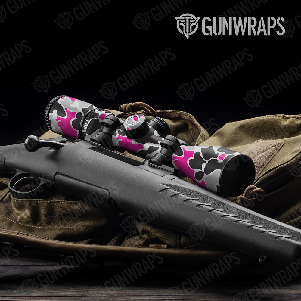 Old School Duck Magenta Tiger Gun Skin Vinyl Wrap
