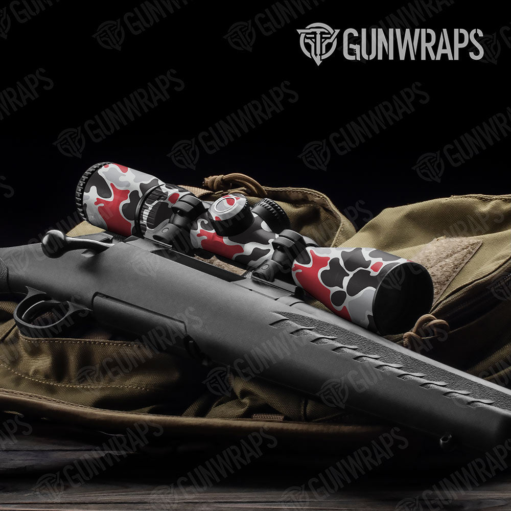 Old School Duck Red Tiger Gun Skin Vinyl Wrap
