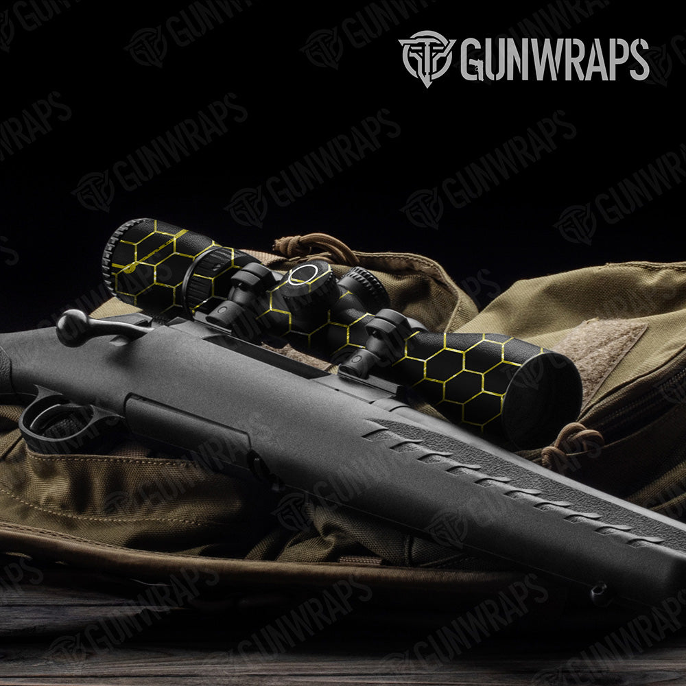 Vivid Hex Yellow Gun Skin Vinyl Wrap