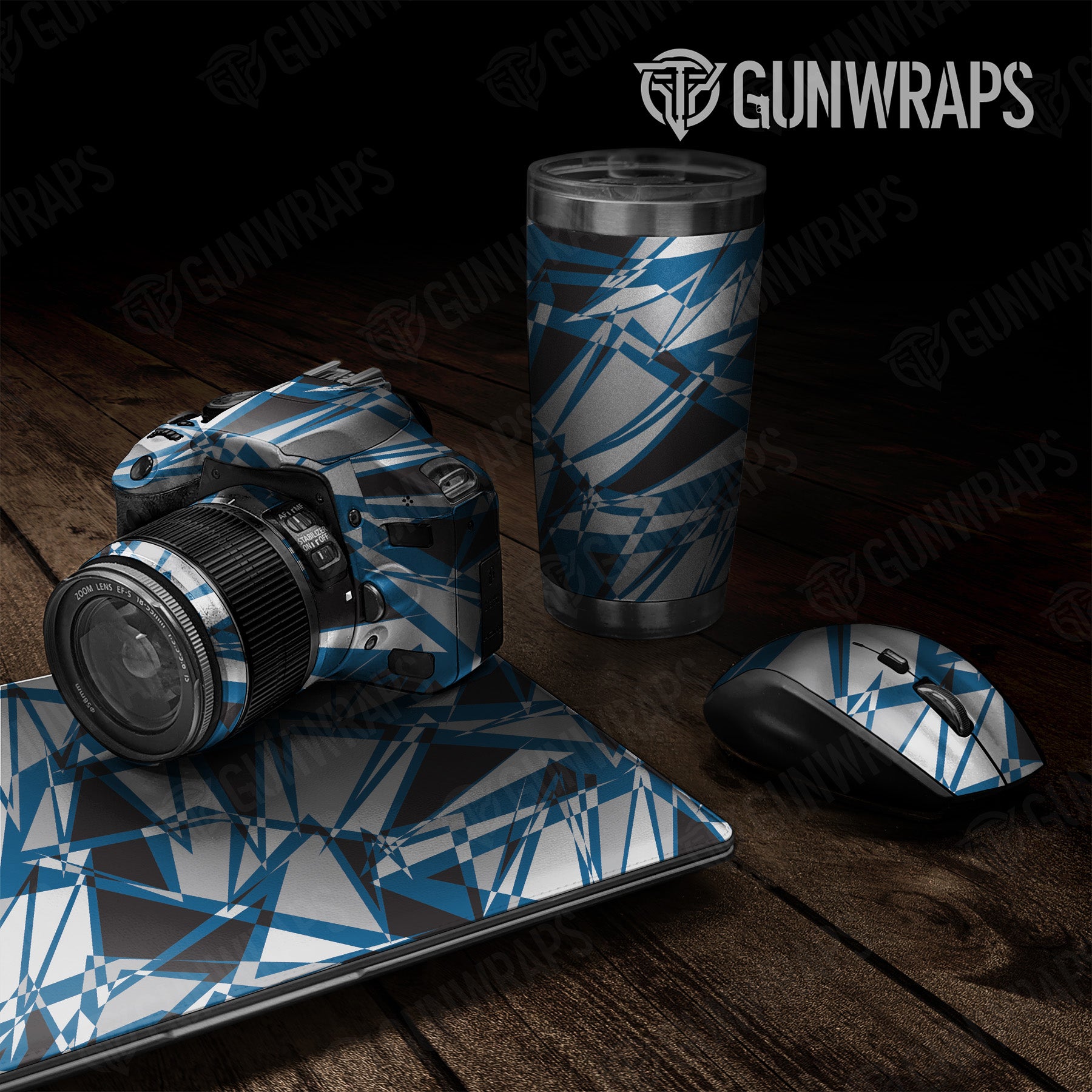 Sharp Blue Tiger Camo Universal Sheet