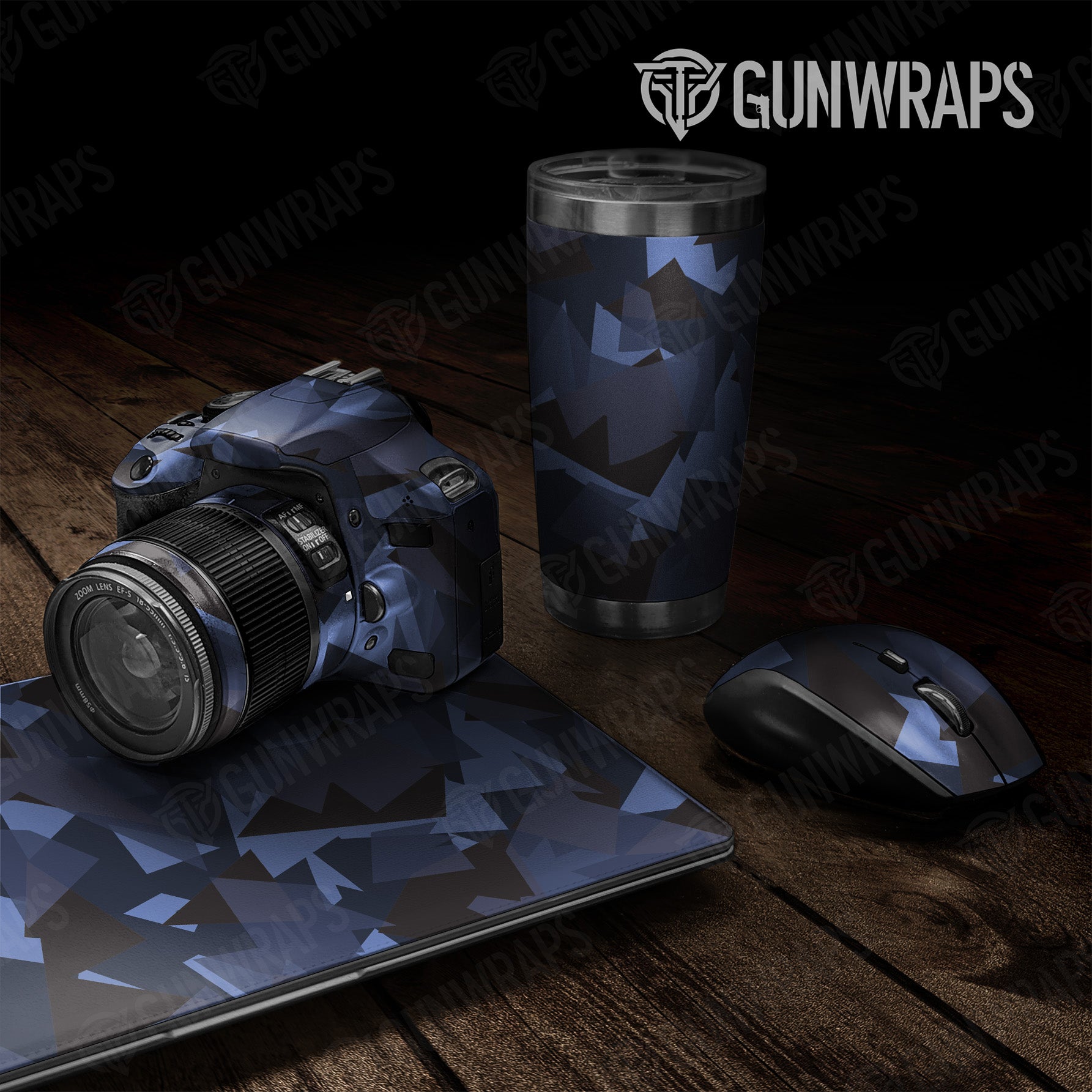 Shattered Blue Midnight Camo Universal Sheet