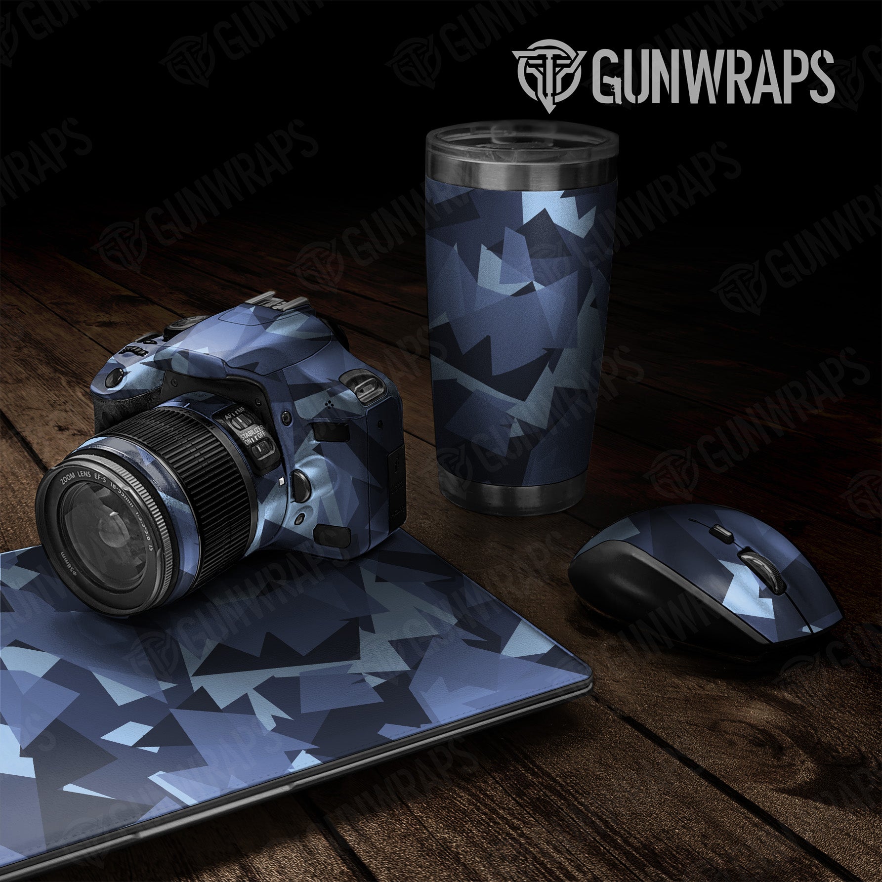 Shattered Blue Urban Night Camo Universal Sheet