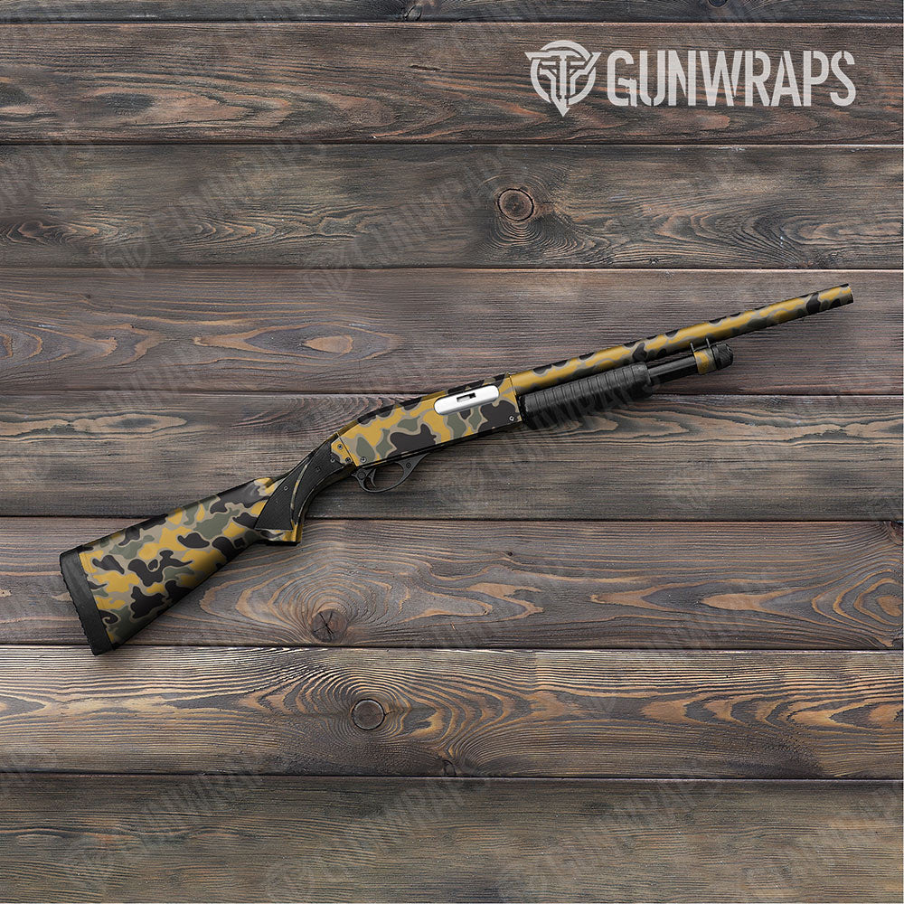 Old School Duck Militant Yellow Gun Skin Vinyl Wrap