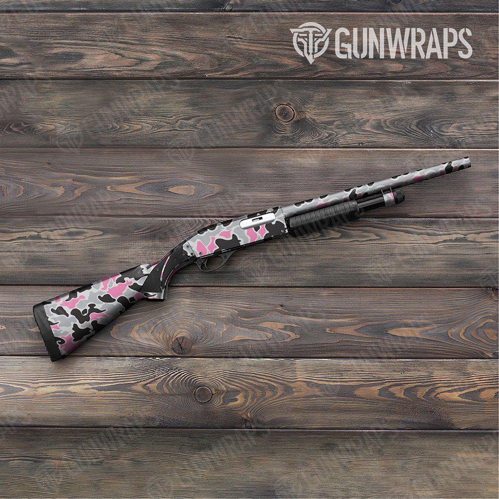 Old School Duck Pink Tiger Gun Skin Vinyl Wrap