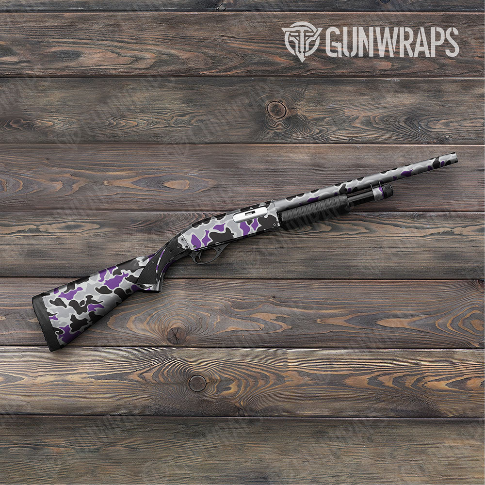 Old School Duck Purple Tiger Gun Skin Vinyl Wrap