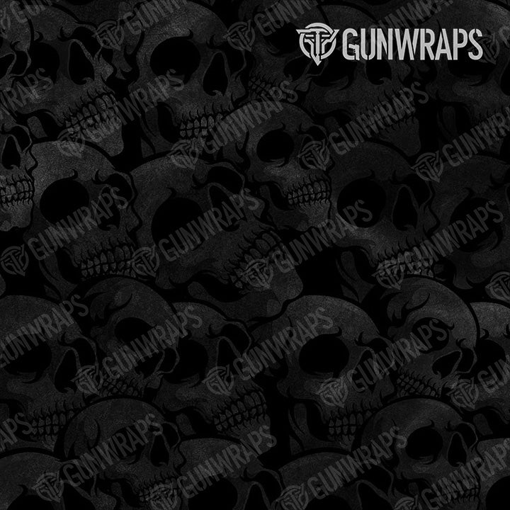 AR 15 Skull Grayscale Gun Skin Pattern