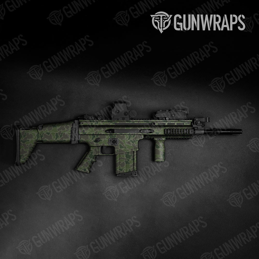 Old School Duck Army Dark Green Gun Skin Vinyl Wrap