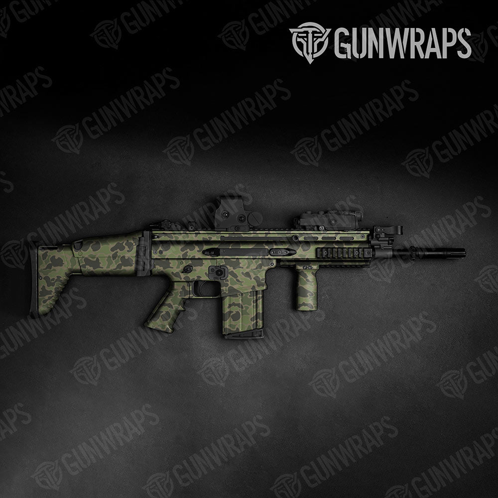Old School Duck Army Green Gun Skin Vinyl Wrap