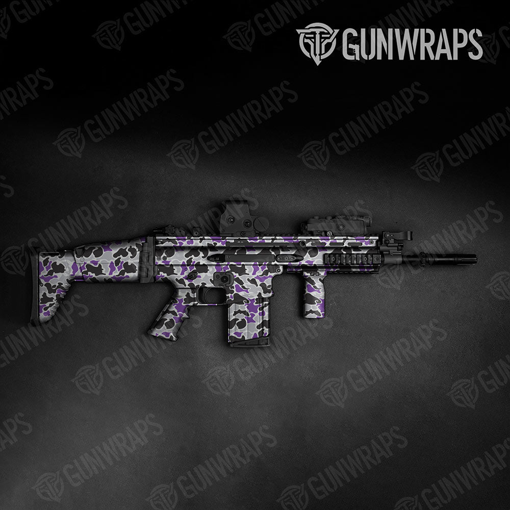 Old School Duck Purple Tiger Gun Skin Vinyl Wrap