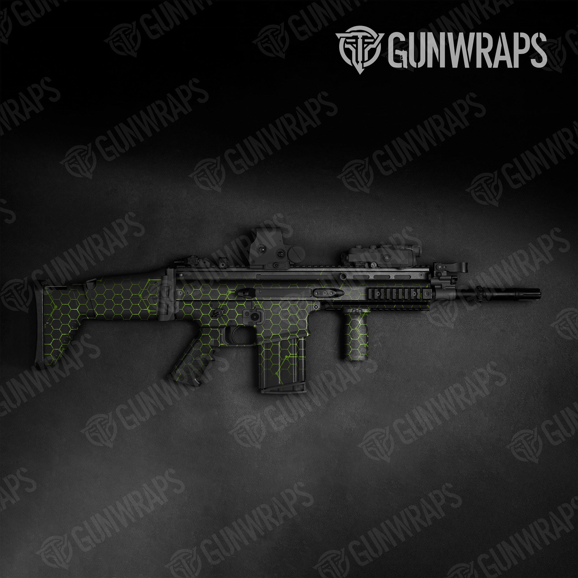 Vivid Hex Green Gun Skin Vinyl Wrap