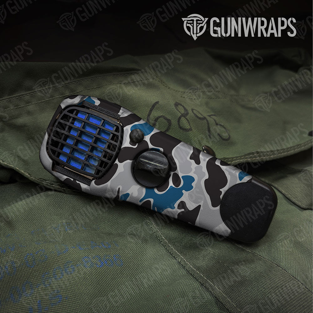 Old School Duck Blue Tiger Gun Skin Vinyl Wrap