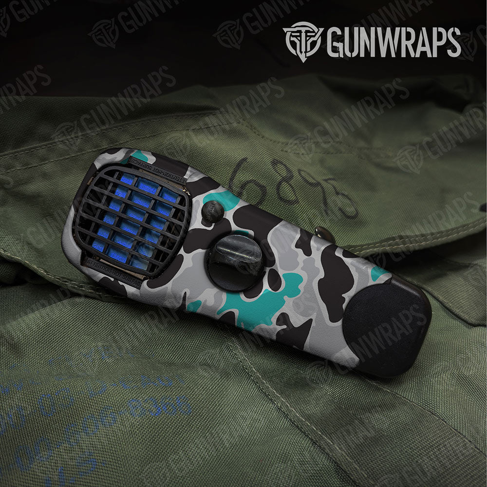 Old School Duck Tiffany Blue Tiger Gun Skin Vinyl Wrap