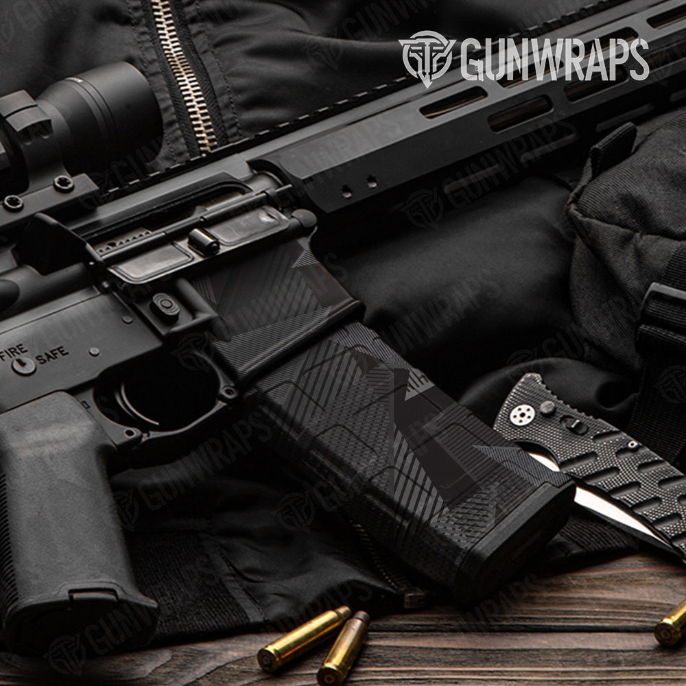 AR 15 Mag & Mag Well Trigon Elite Black Gun Skin Pattern
