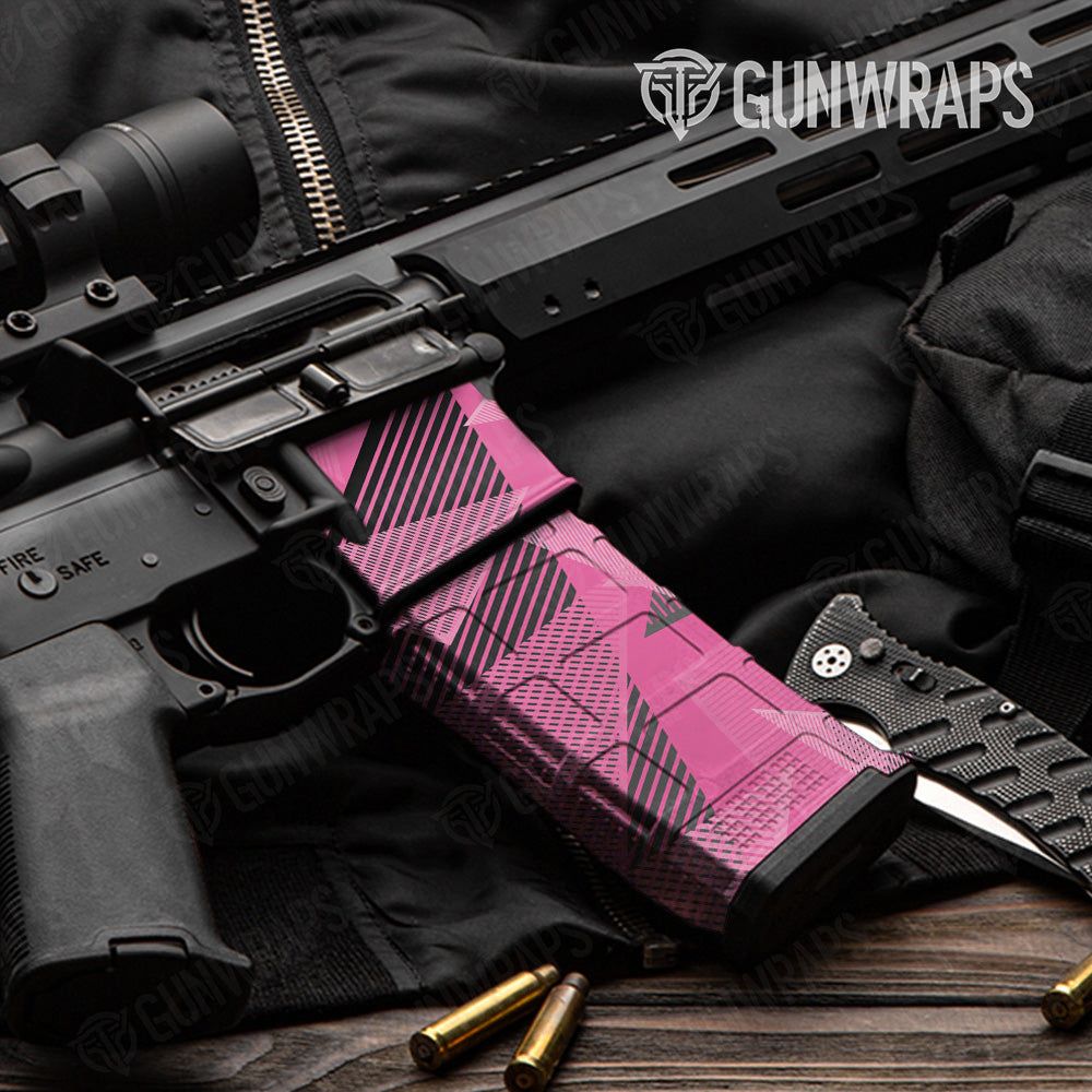 AR 15 Mag & Mag Well Trigon Elite Pink Gun Skin Pattern