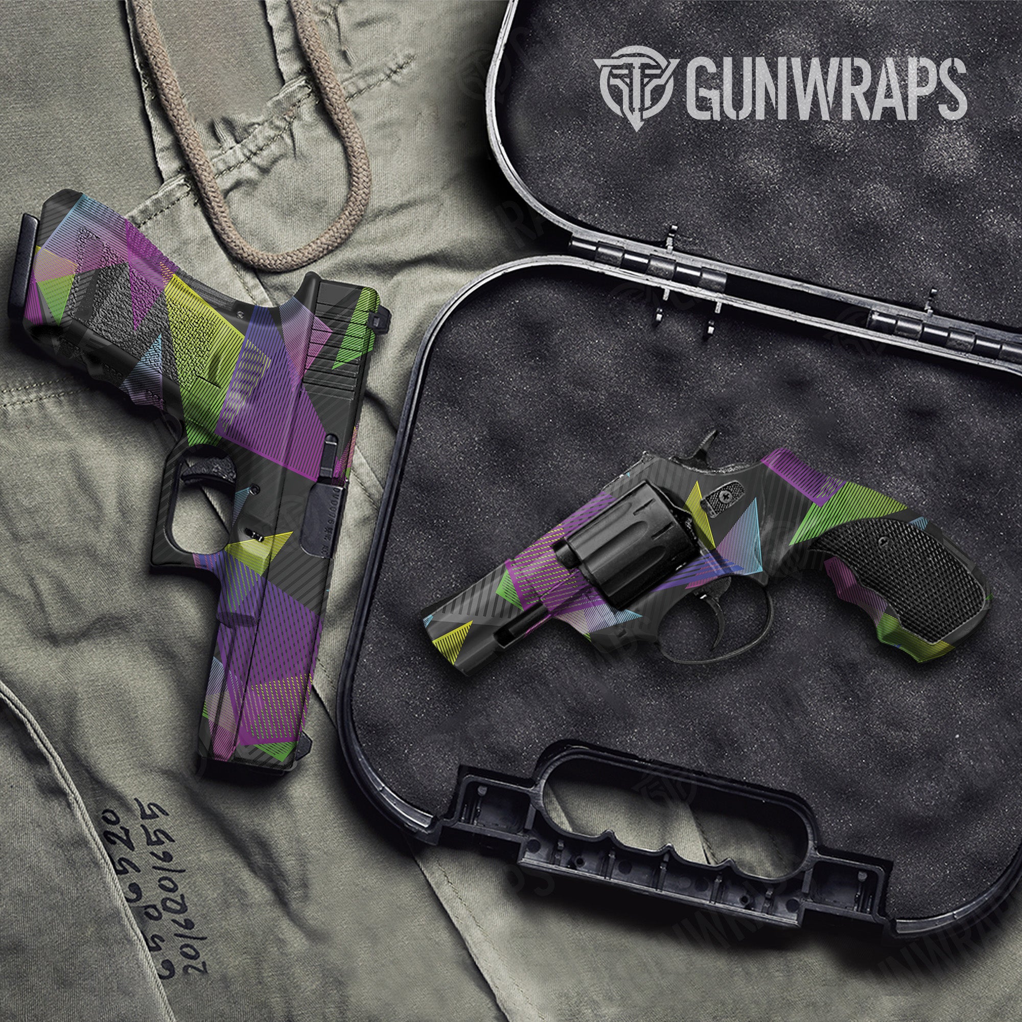 Pistol & Revolver Trigon Elite Retro Gun Skin Vinyl Wrap