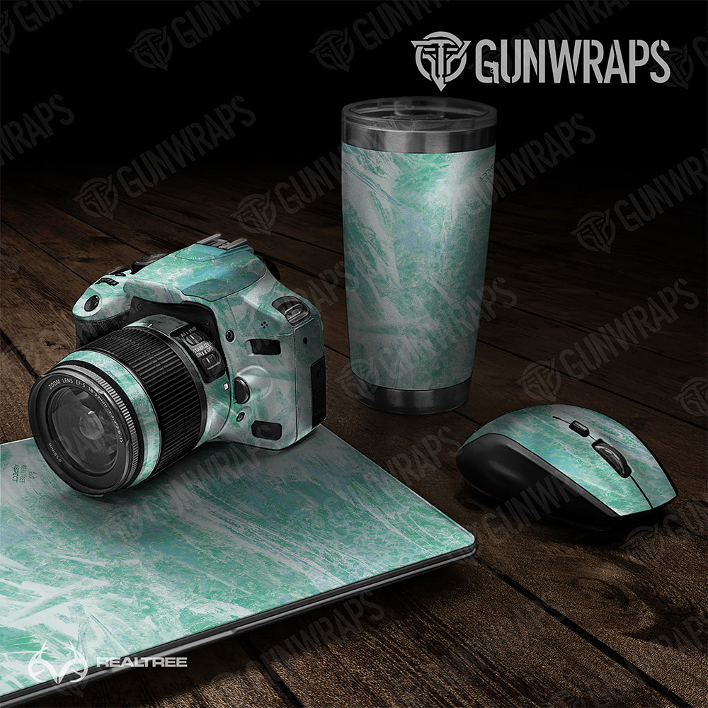 Realtree Aspect Teal Waters Universal Sheet Gear Skin Vinyl Wrap